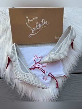 Christian Louboutin Mesh Strass Pumps